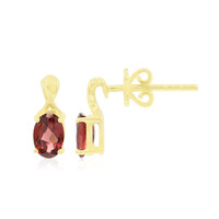 9K Mozambique Garnet Gold Earrings