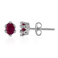Kenyan Ruby Silver Earrings