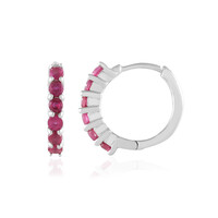 Madagascar Ruby Silver Earrings