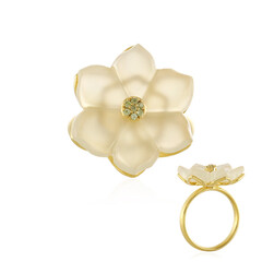 White Onyx Silver Ring