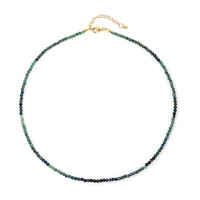 Blue Green Tourmaline Silver Necklace