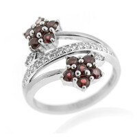 Rhodolite Silver Ring