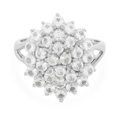 White Topaz Silver Ring