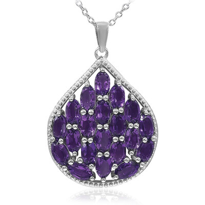 Zambian Amethyst Silver Necklace