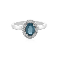 Belgian Teal Fluorite Silver Ring