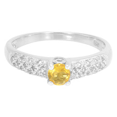 Fire Opal Silver Ring