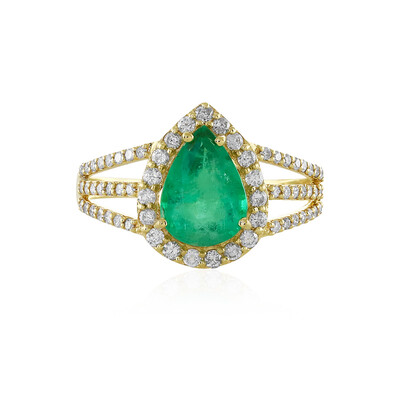 18K Ethiopian Emerald Gold Ring (AMAYANI)