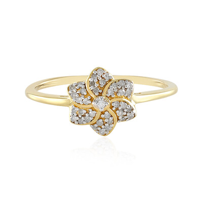 I2 (I) Diamond Silver Ring