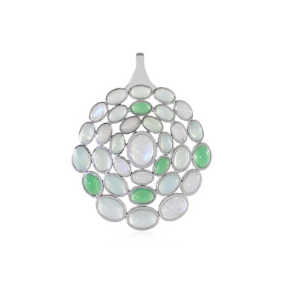 Rainbow Moonstone Silver Pendant (KM by Juwelo)
