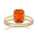 9K AAA Mexican Fire Opal Gold Ring