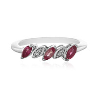 Pink Tourmaline Silver Ring