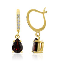 Mozambique Garnet Silver Earrings