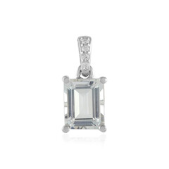 White Topaz Silver Pendant
