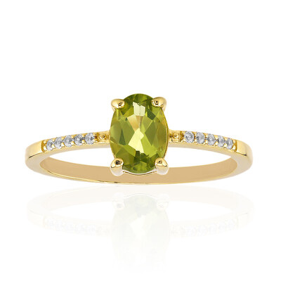 Burmese Peridot Silver Ring