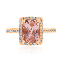 10K AAA Morganite Gold Ring
