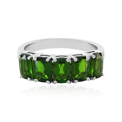 Russian Diopside Silver Ring