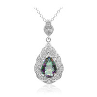 Green Mystic Quartz Silver Necklace