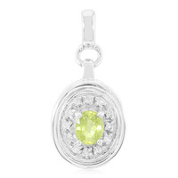 Green Sapphire Silver Pendant