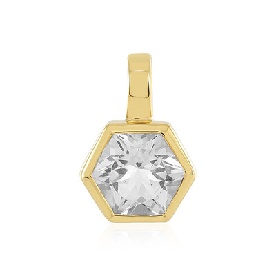 White Topaz Silver Pendant