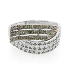 Fancy Diamond Silver Ring