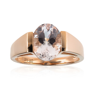 9K Unheated Pink Beryl Gold Ring