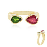 Bemainty Ruby Silver Ring (Adela Silber)