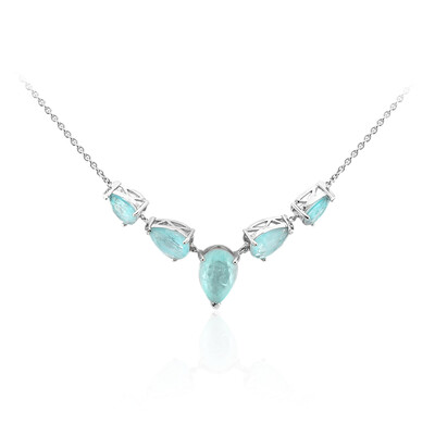 Blue Pastel Quartz Silver Necklace