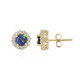 Mezezo Opal Silver Earrings (Adela Silber)