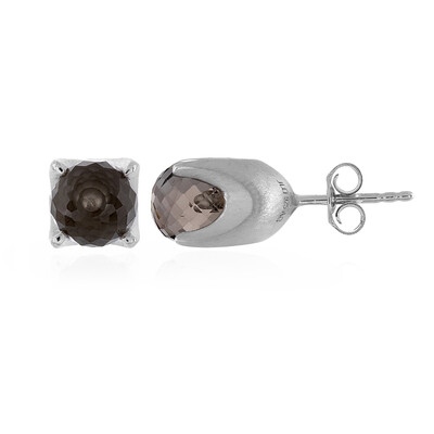 Smoky Quartz Silver Earrings