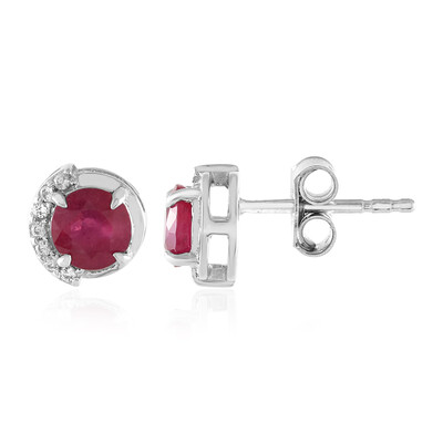 Bemainty Ruby Silver Earrings