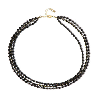 Black Spinel Silver Necklace