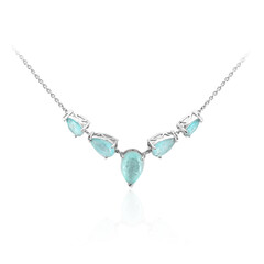 Blue Pastel Quartz Silver Necklace