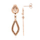 Fancy Diamond Silver Earrings