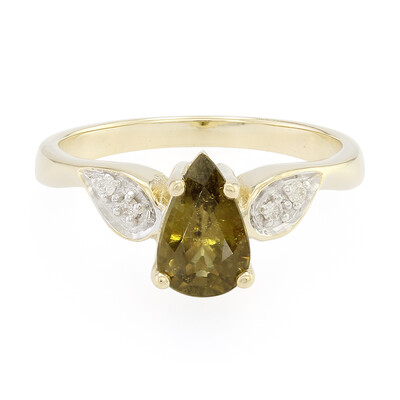 9K Cuprian Tourmaline Gold Ring