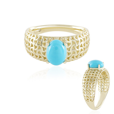9K Sleeping Beauty Turquoise Gold Ring (Ornaments by de Melo)