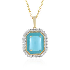 Sleeping Beauty Turquoise Silver Pendant