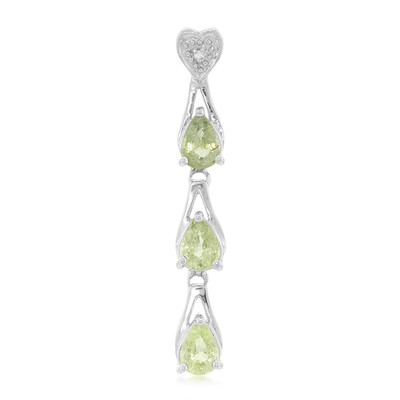 Cuprian Tourmaline Silver Pendant