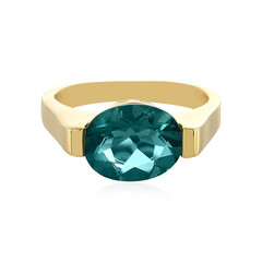 Belgian Teal Fluorite Silver Ring