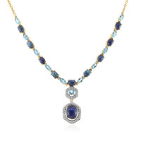 Blue Star Sapphire Silver Necklace