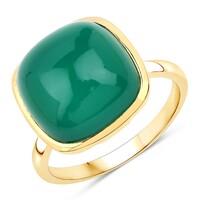 Green Onyx Silver Ring
