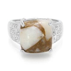 Dinosaur Bone Silver Ring
