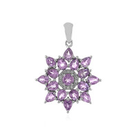 Rose de France Amethyst Silver Pendant