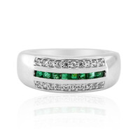 Zambian Emerald Silver Ring
