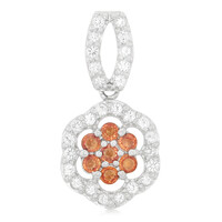 Sunset Ruby Silver Pendant