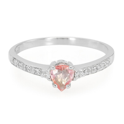 Padparadscha Sapphire Silver Ring