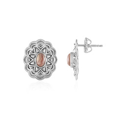 Rhodochrosite Silver Earrings (Desert Chic)