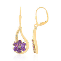 Amethyst Silver Earrings