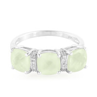 Prehnite Silver Ring