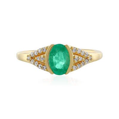 Colombian Emerald Silver Ring