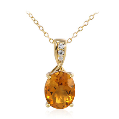 Madeira Citrine Silver Necklace